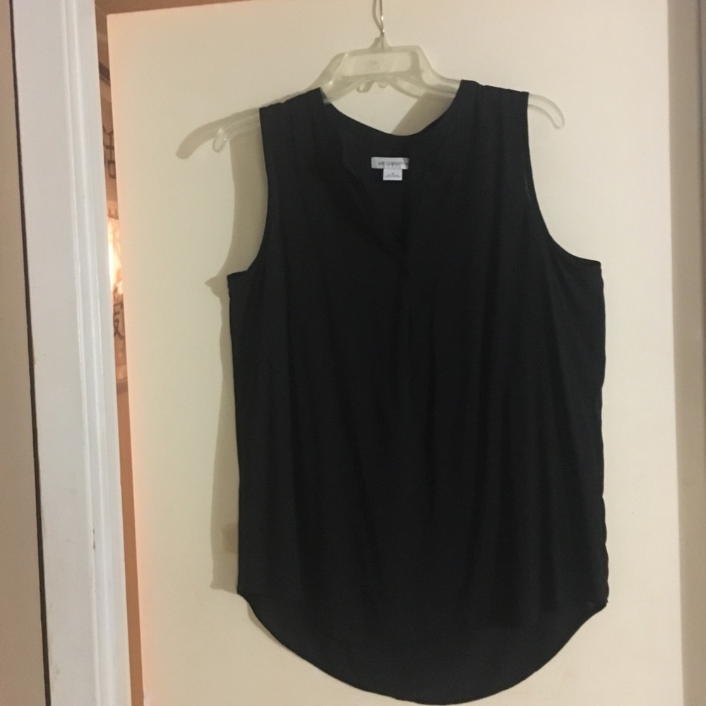 Liz Claiborne Black Sleeveless Blouse Size Medium